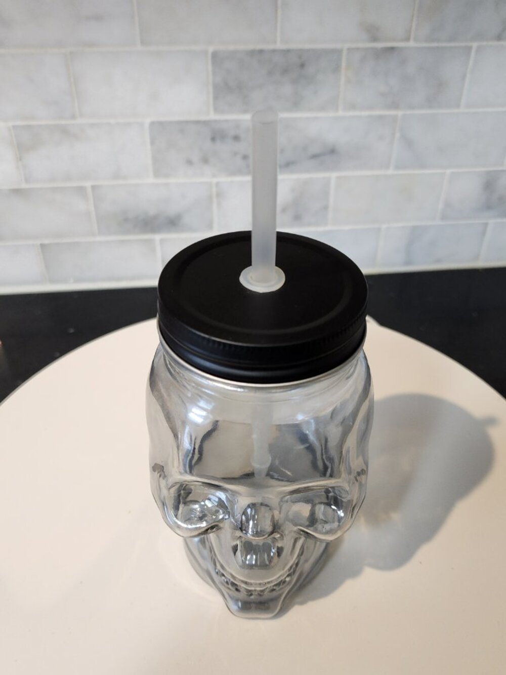 Glass Skull Mason Jar Tumbler - Picture 4 of 10
